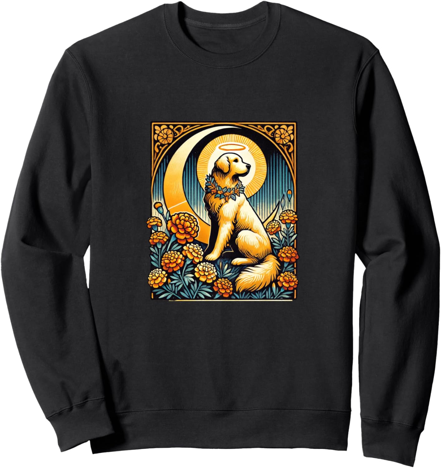 

Толстовка с изображением золотистого ретривера Голди Retro Golden Retrievers Lovers Snugg