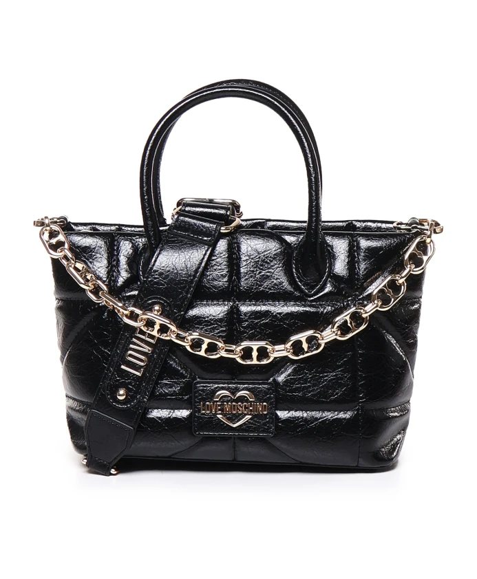 

Стеганая сумочка с цепочками Love Moschino, черный