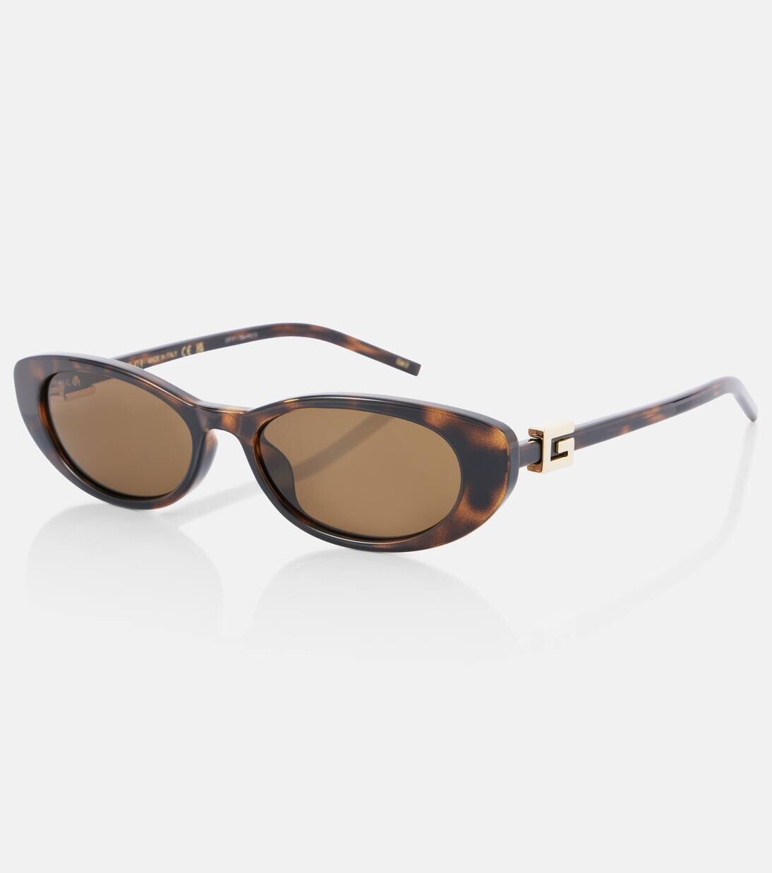 Солнцезащитные очки «кошачий глаз» Gucci, цвет havana-havana-brown — фото 3