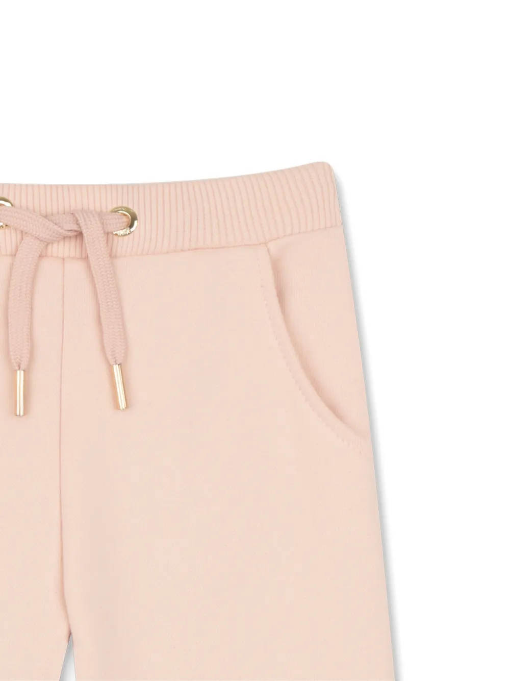 Спортивные брюки на завязке на талии Chloé Kids, розовый — фото 3