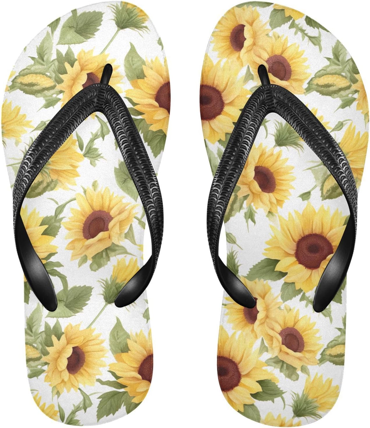 

Сланцы SPRIPORT с зелеными листьями подсолнуха для женщин и мужчин, удобные повседневные шлепанцы с мягкой стелькой, нескользящей резиновой подошвой, для прогулок на улице и пляжа летом