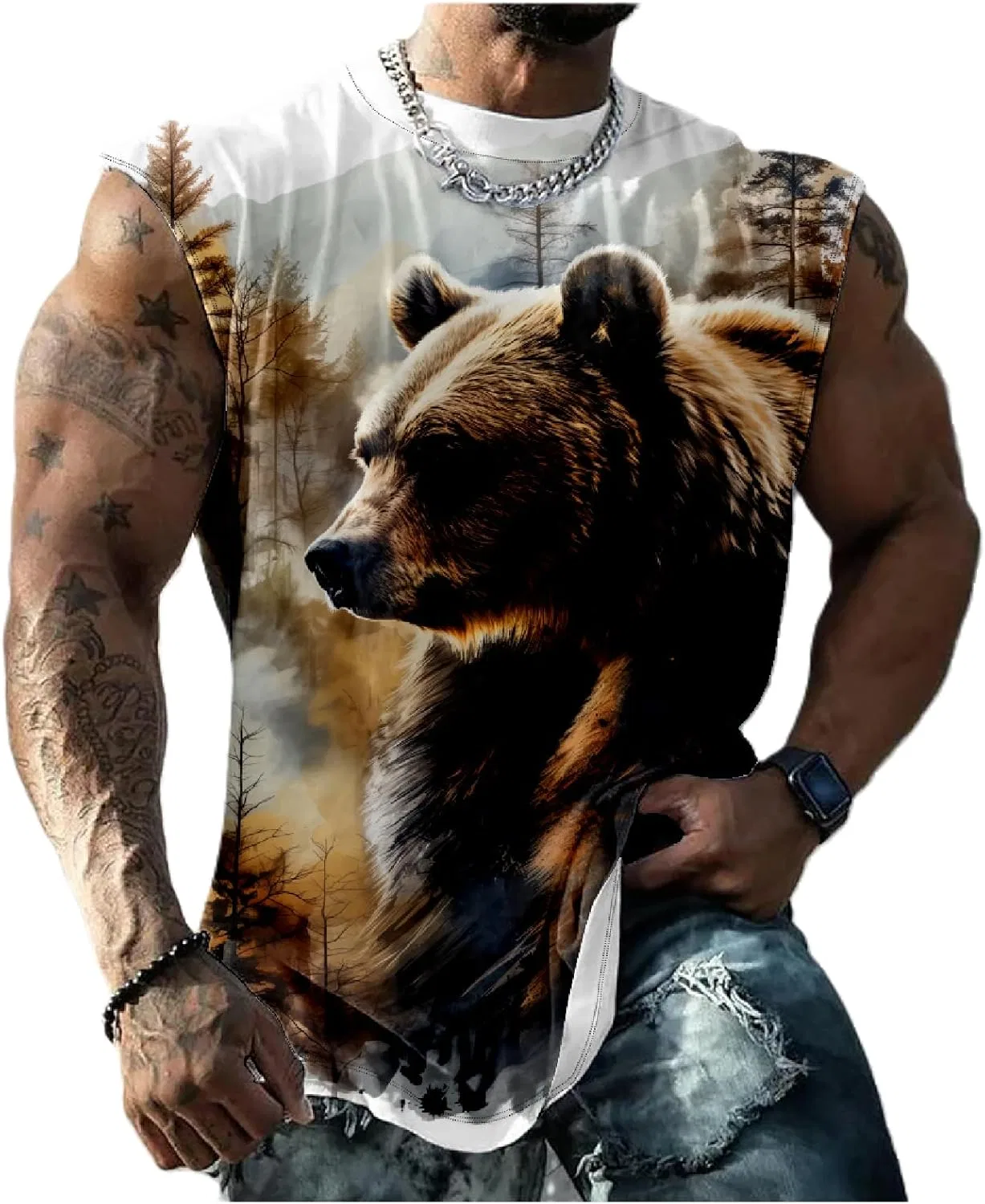 Майка с принтом диких животных, Rightbear