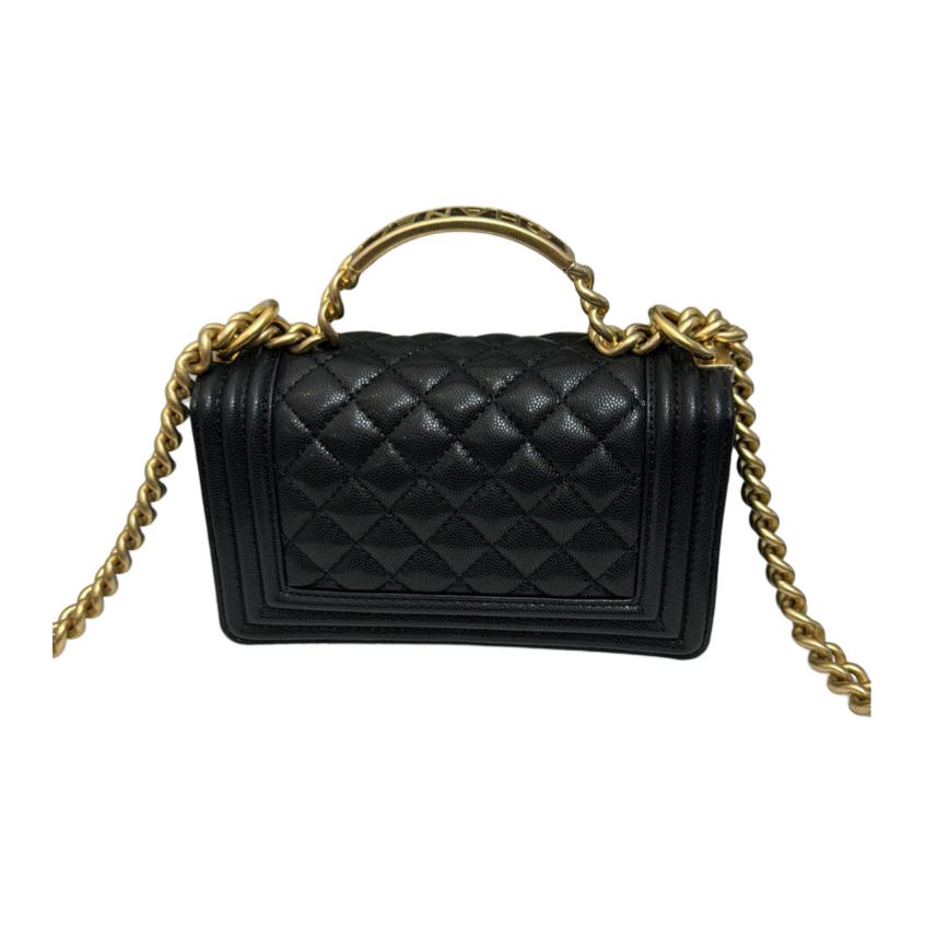 LEBOY Блестящая кожаная сумка с клапаном, женская черная CHANEL — фото 2