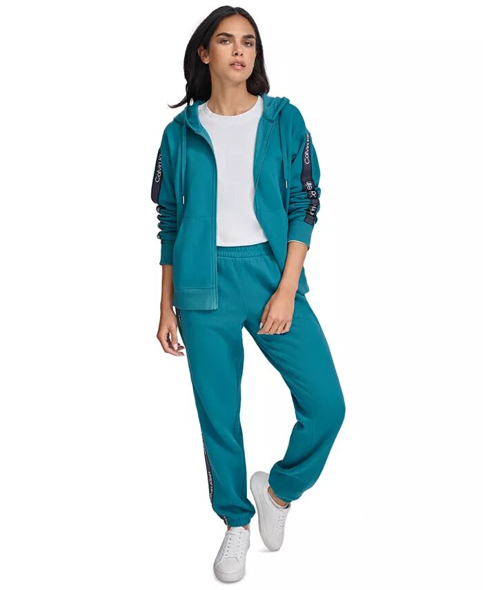 

Толстовка с капюшоном и джоггеры из флиса на молнии Calvin Klein, фиолетовый