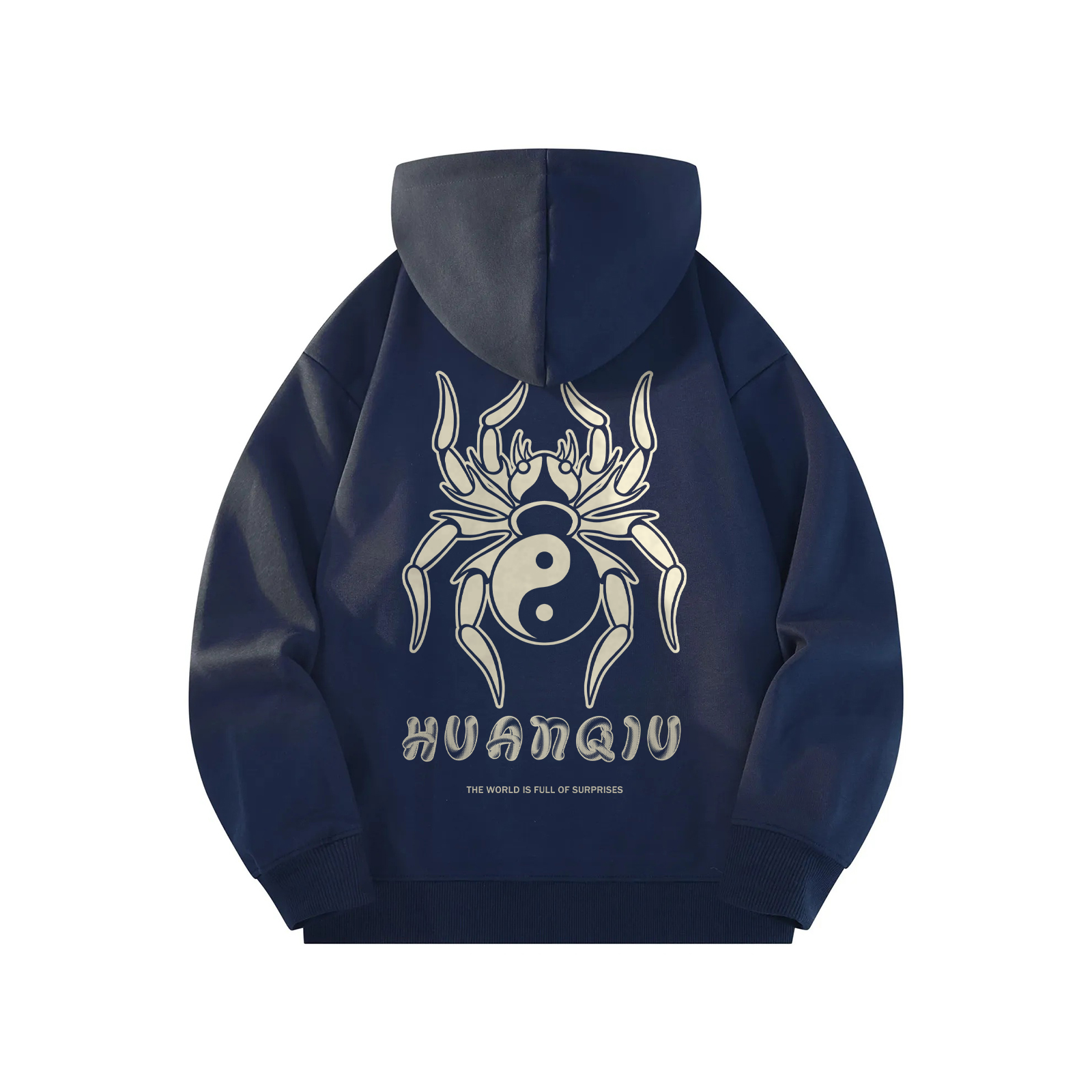 

Толстовка Unisex Hooded Moderate Heavyweight HUANQIU, темно-синий