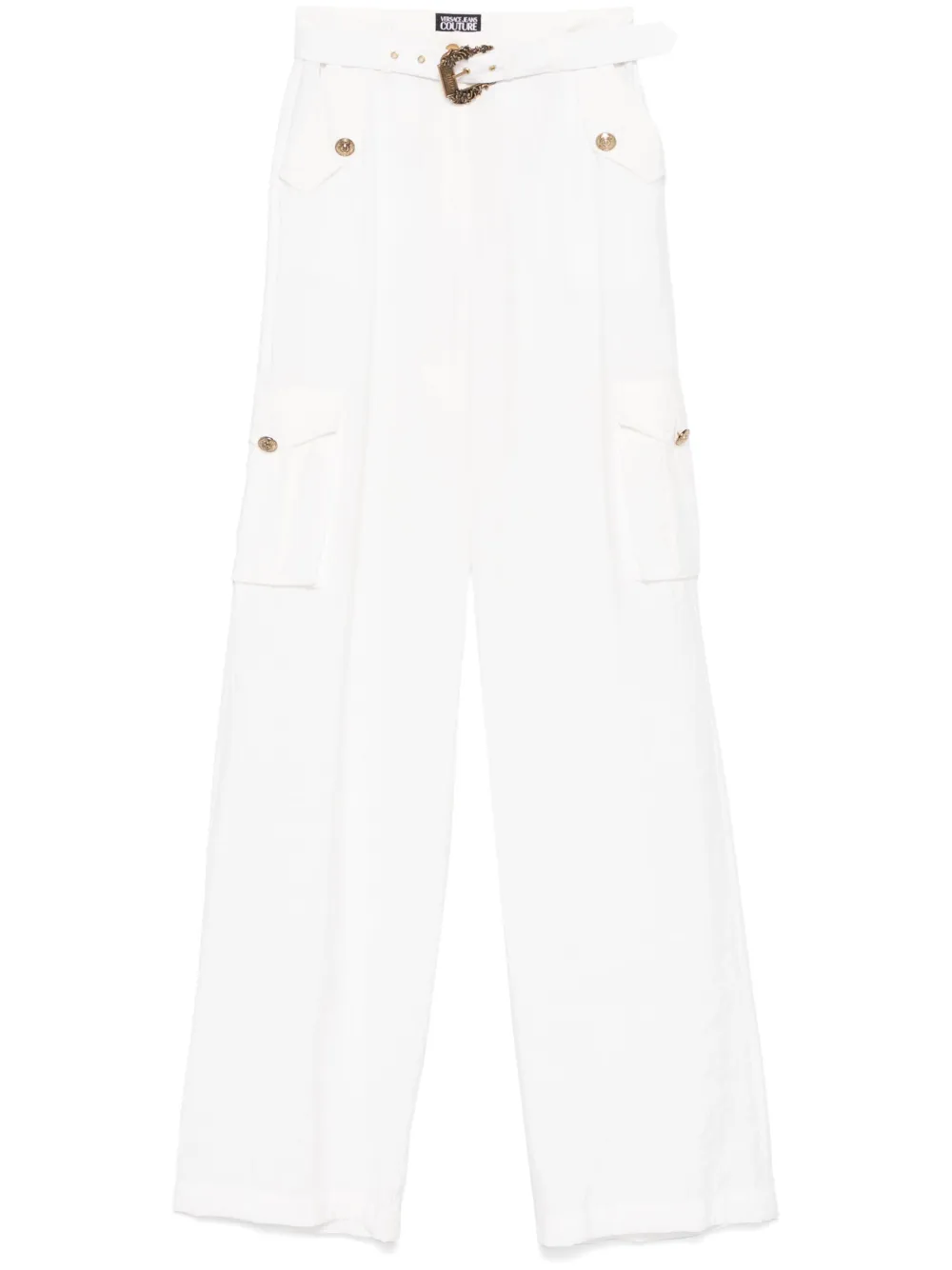 

Брюки карго с жатым эффектом Versace Jeans Couture, белый