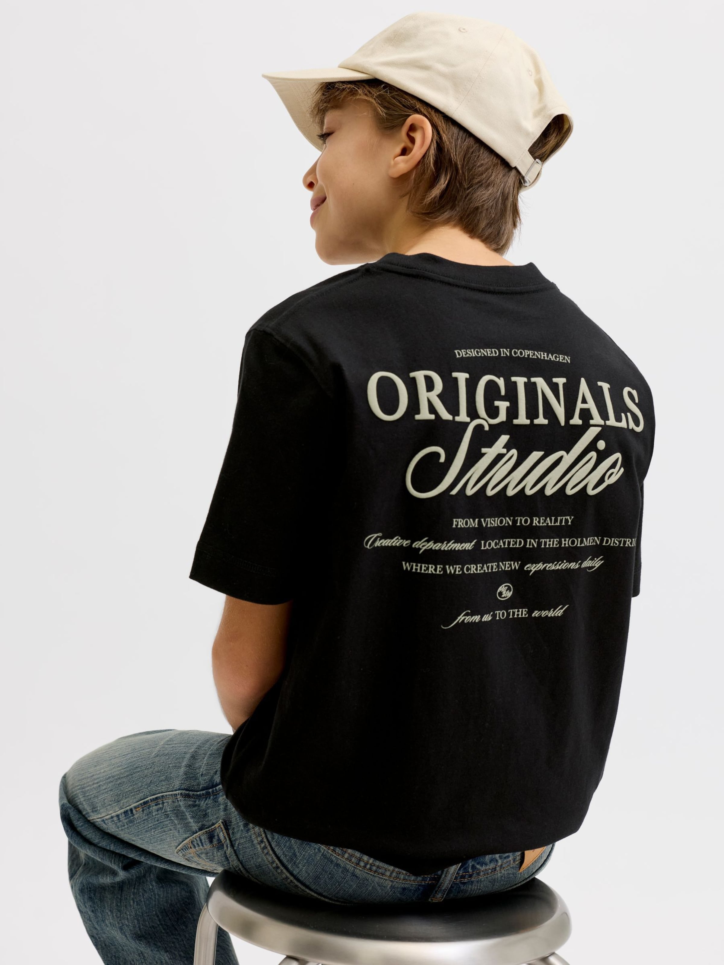 Jack & Jones Junior Футболка 'JORNorrebro' в черном цвете — фото 3