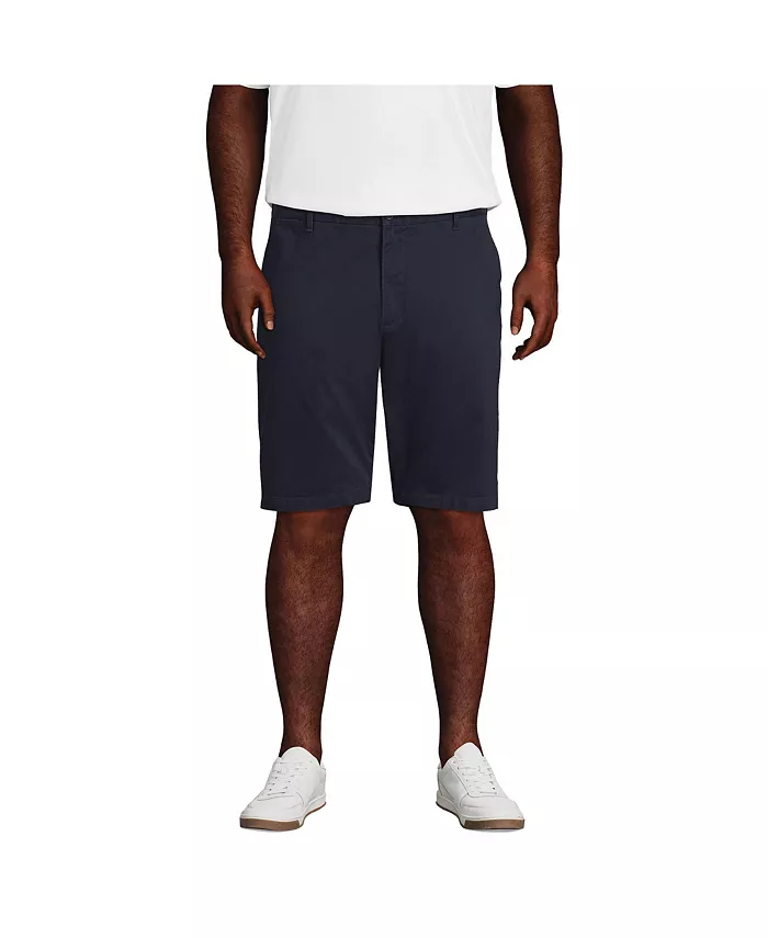 

Шорты-чинос Comfort Waist Stretch Big & Tall с эластичной посадкой, 11" Lands' End, синий