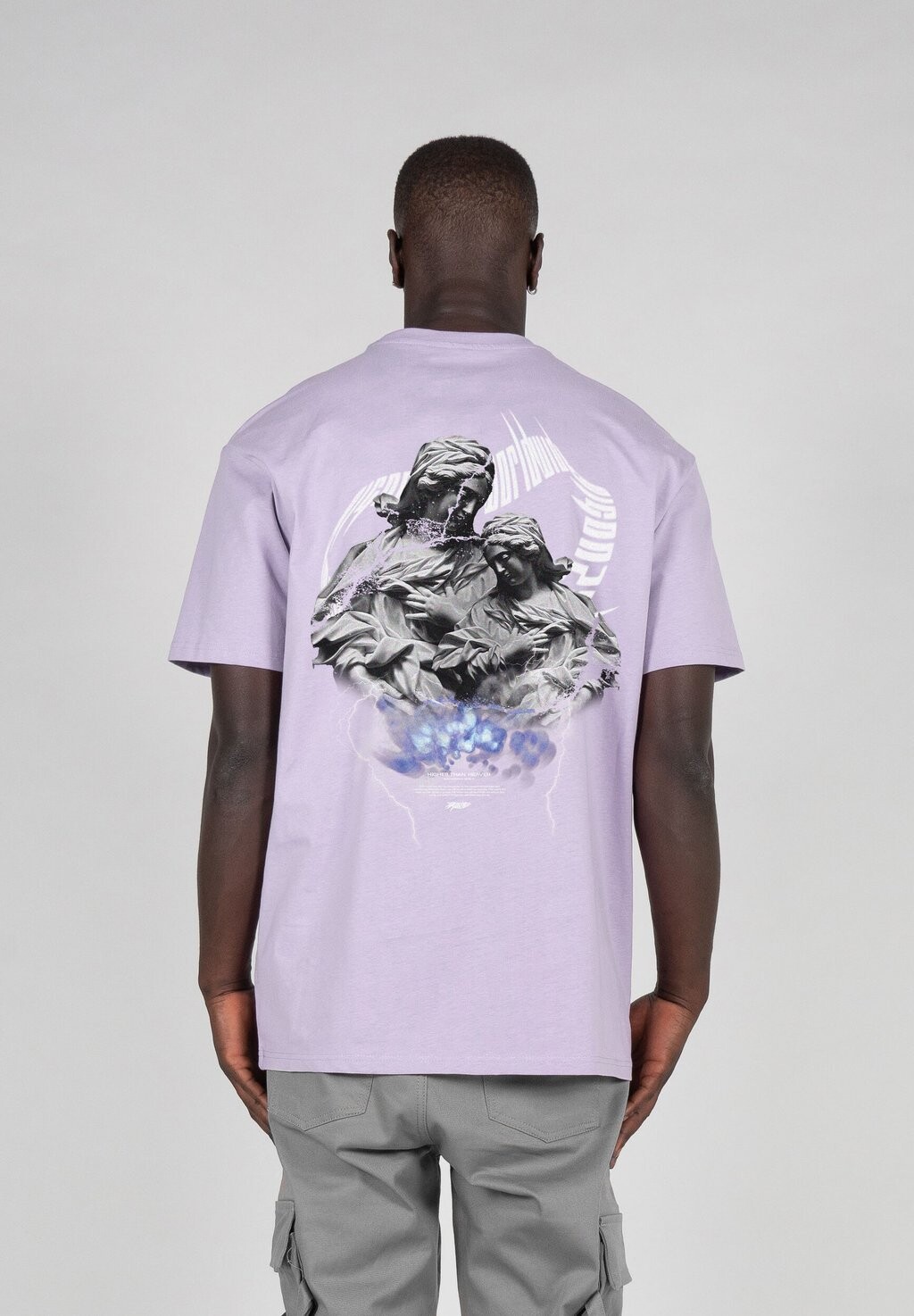 

Футболка с принтом Higher Than Heaven Heavy Oversize MJ Gonzales, цвет lilac