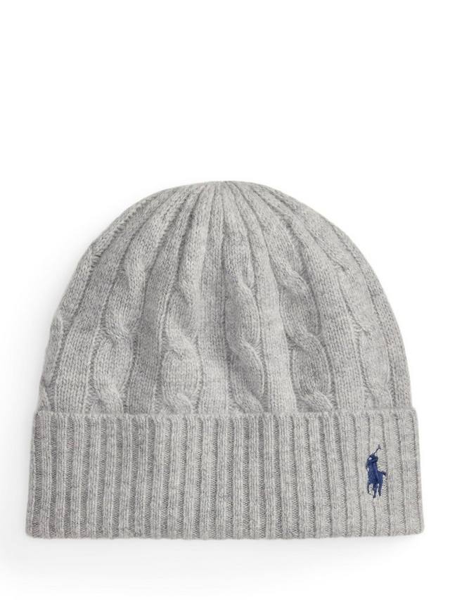 

Вязаная шапка-бини из шерсти с добавлением других волокон Ralph Lauren, Grey
