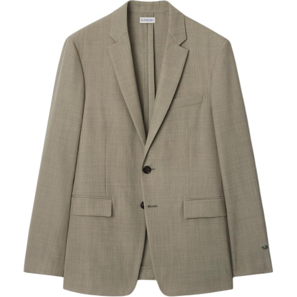 

Шерстяной однобортный блейзер Burberry, olive