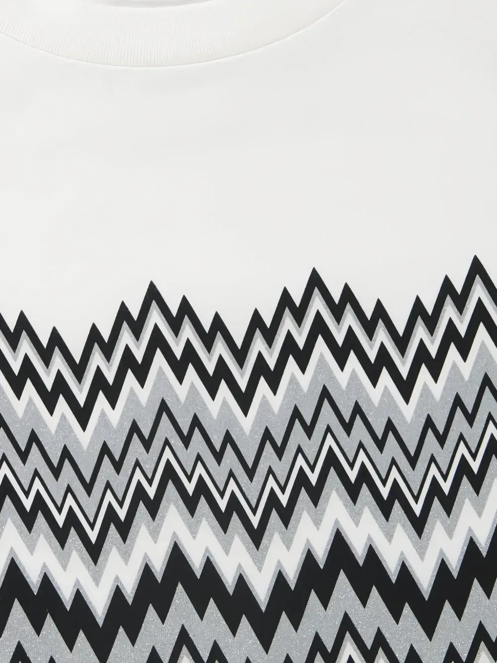 Футболка с узором зигзаг Missoni Kids, белый — фото 4