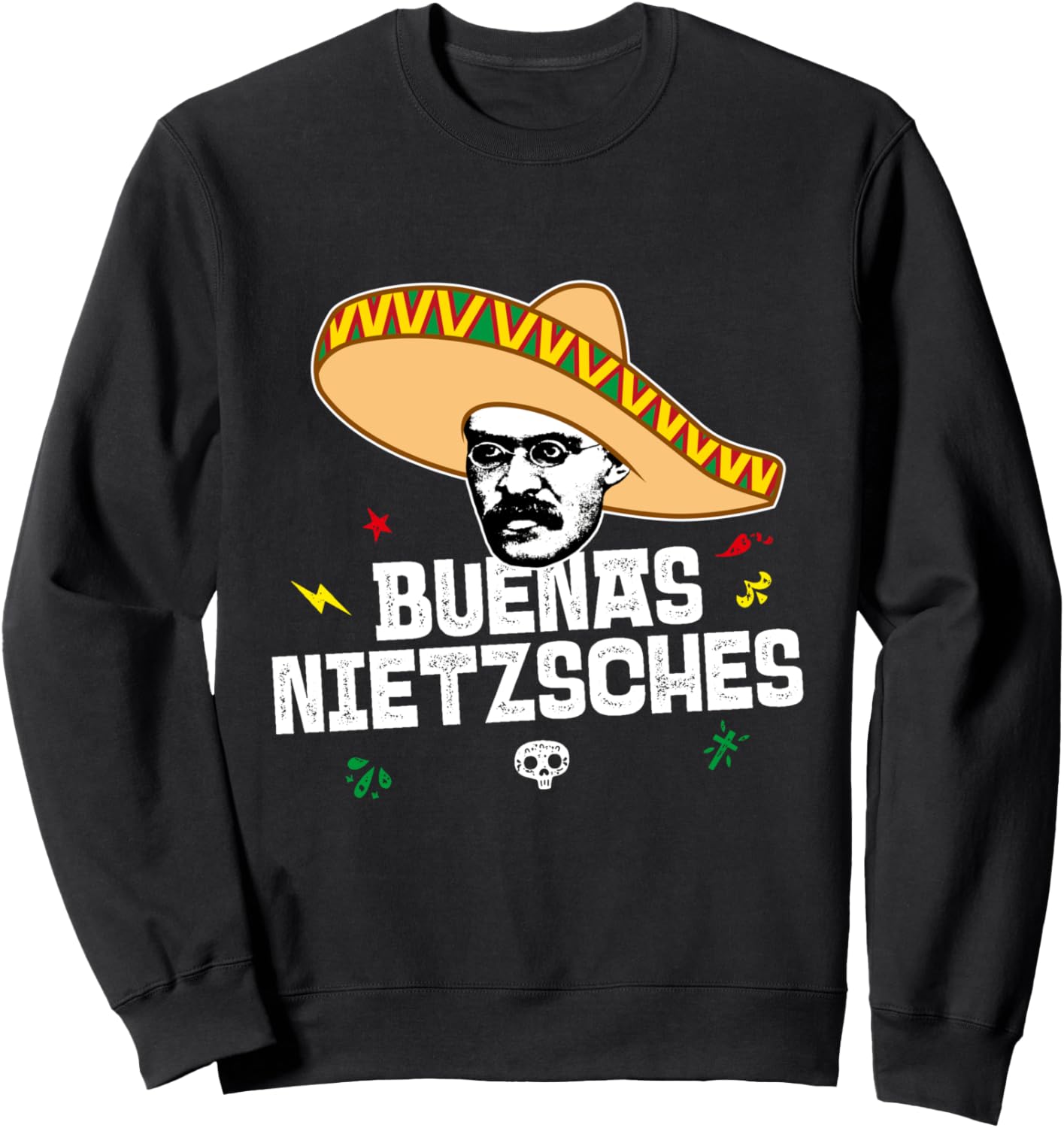 

Buenas Nietzsches - Мексиканская игра слов, толстовка, черная Mexican Nietzsche Design, Черный, Buenas Nietzsches - Мексиканская игра слов, толстовка, черная Mexican Nietzsche Design