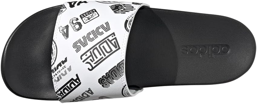 Шлепанцы adidas Adilette Comfort (унисекс), белый/черный — фото 4