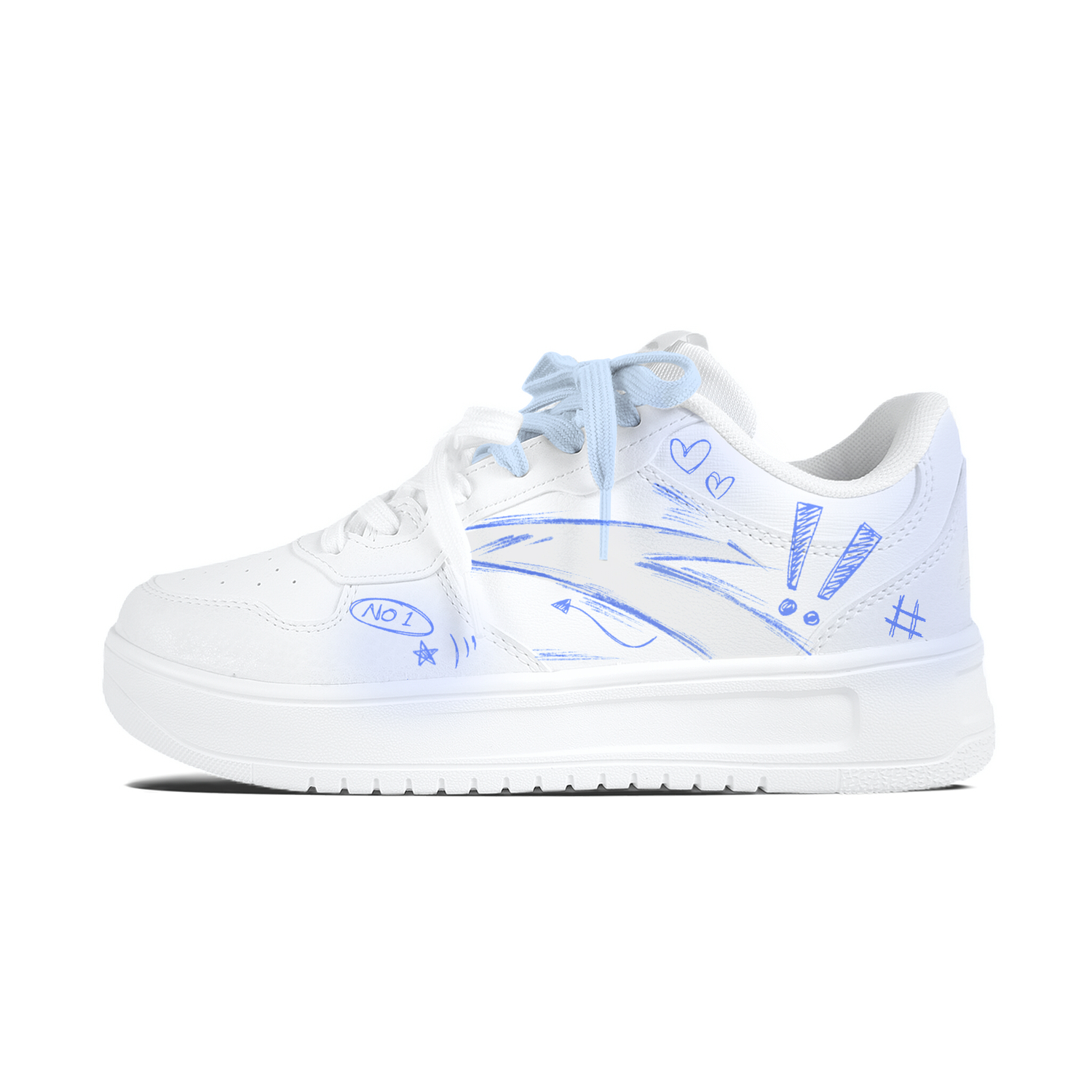 

расслабленные нескользящие устойчивые к истиранию низкие кроссовки для скейтбординга unisex ANTA, светло-синий