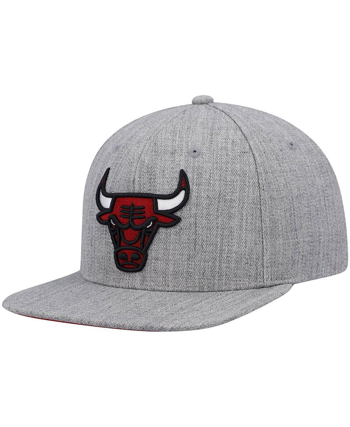 

Мужская серая кепка Chicago Bulls 2.0 Snapback с меланжевым рисунком Mitchell & Ness