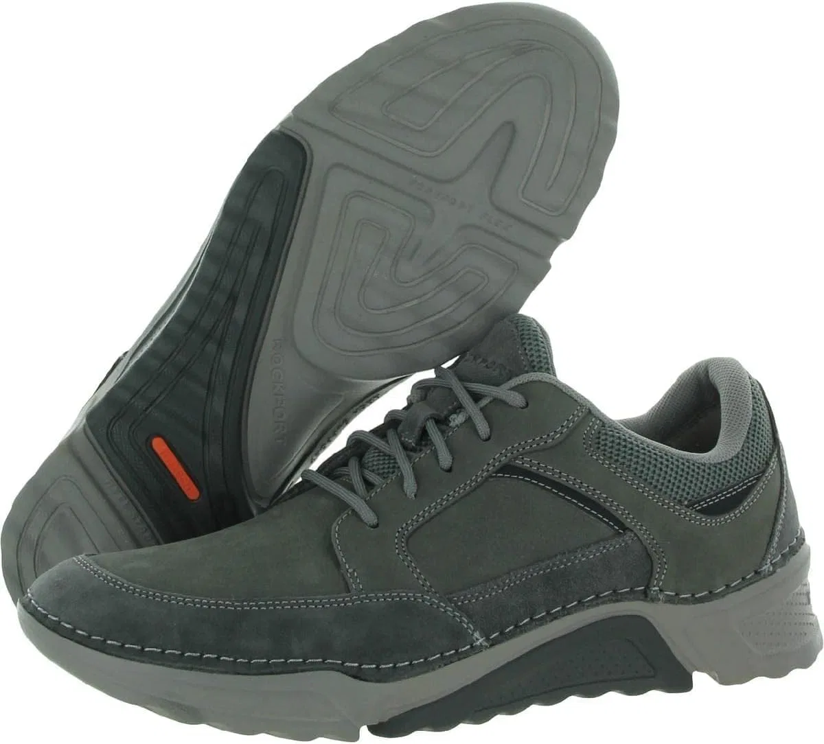 Мужские кроссовки для ходьбы Rockport Rocsports Mudguard на шнуровке, Steel Grey Leather Nubuck Suede — фото 3