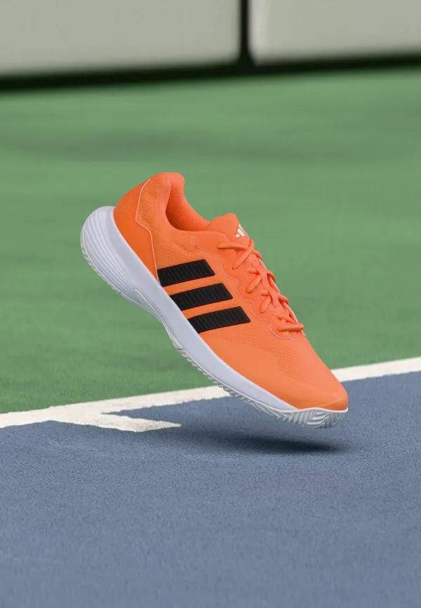 Теннисные кроссовки gamecourt 2m all-court Adidas Performance, Lucid Orange/Core Black/Silver-Coloured Metallic
