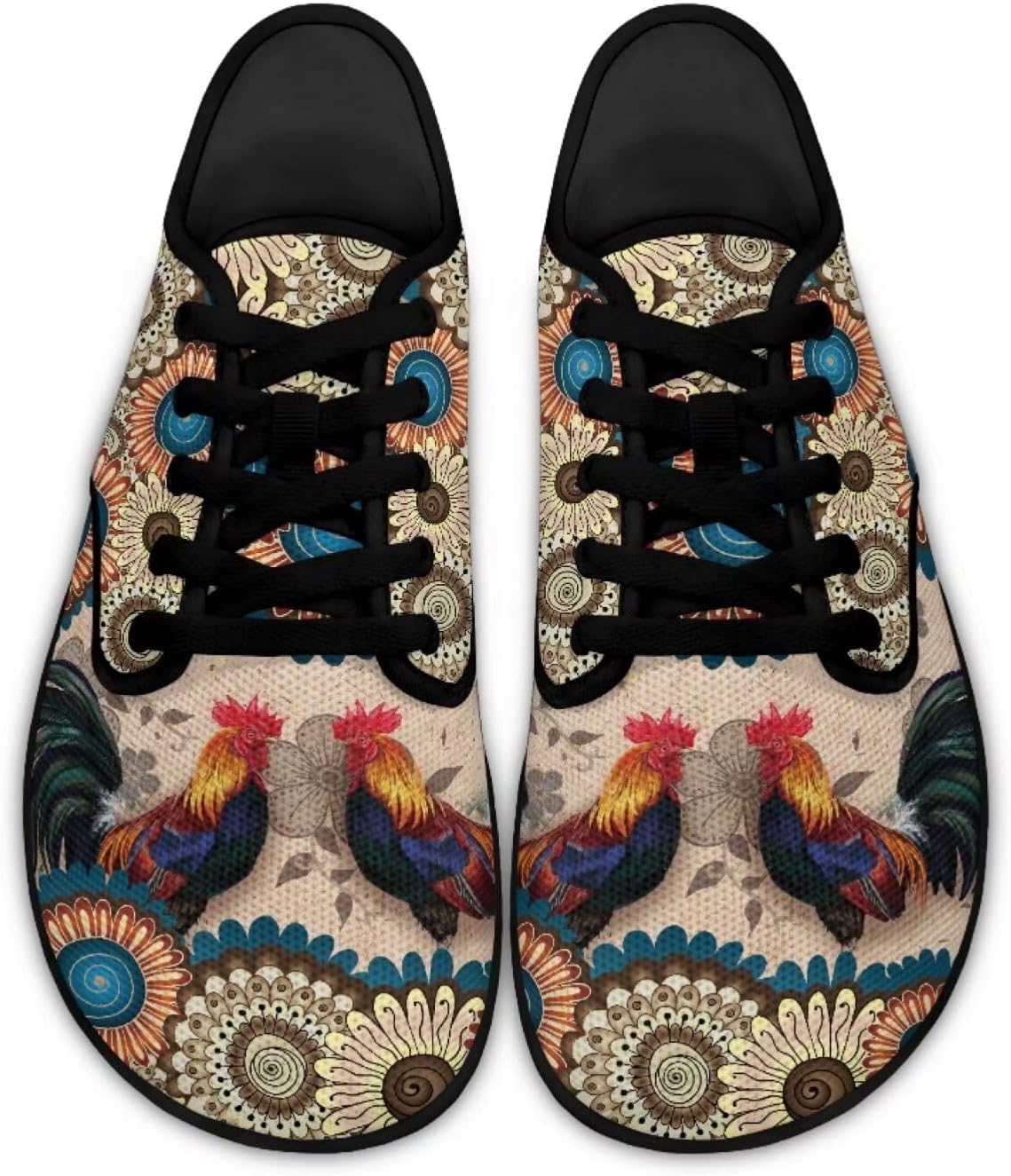 

Мужские и женские низкие босоножки на День Святого Патрика с шнуровкой, ходовые туфли из ПУ, кроссовки с широкой носочной частью и нулевым перепадом Pointodoor, Rooster