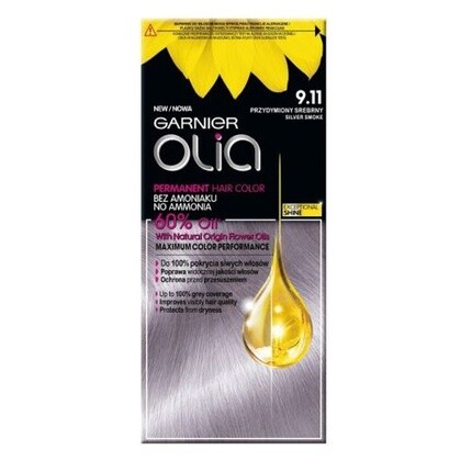 

Краска для волос Garnier Olia 9.11 Дымчатое серебро (P1), New1