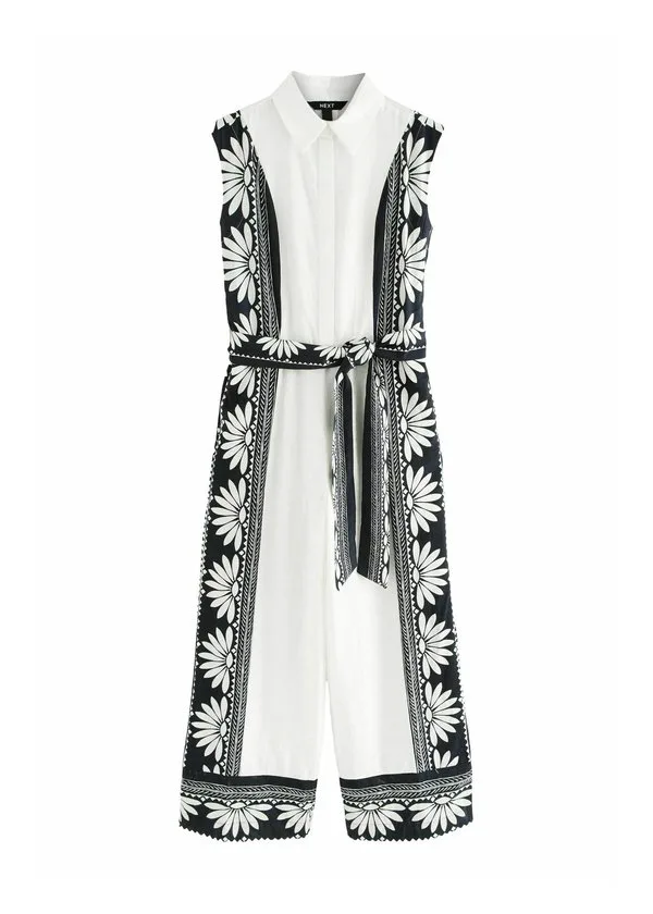 Комбинезон миниатюрного размера Next, White Black Placement Floral