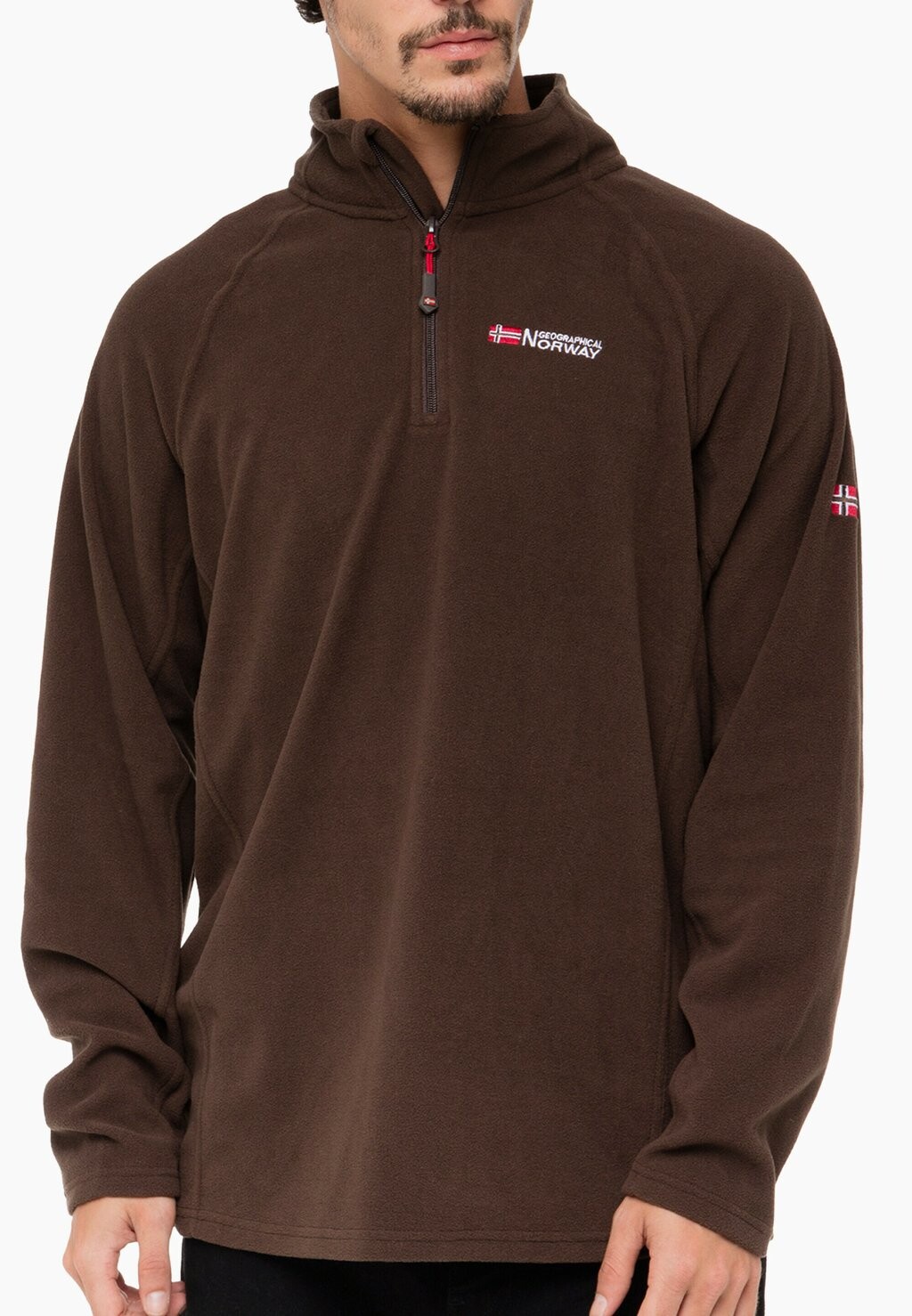 

Флисовая толстовка Tortion Halfzip Geo Norway, коричневый