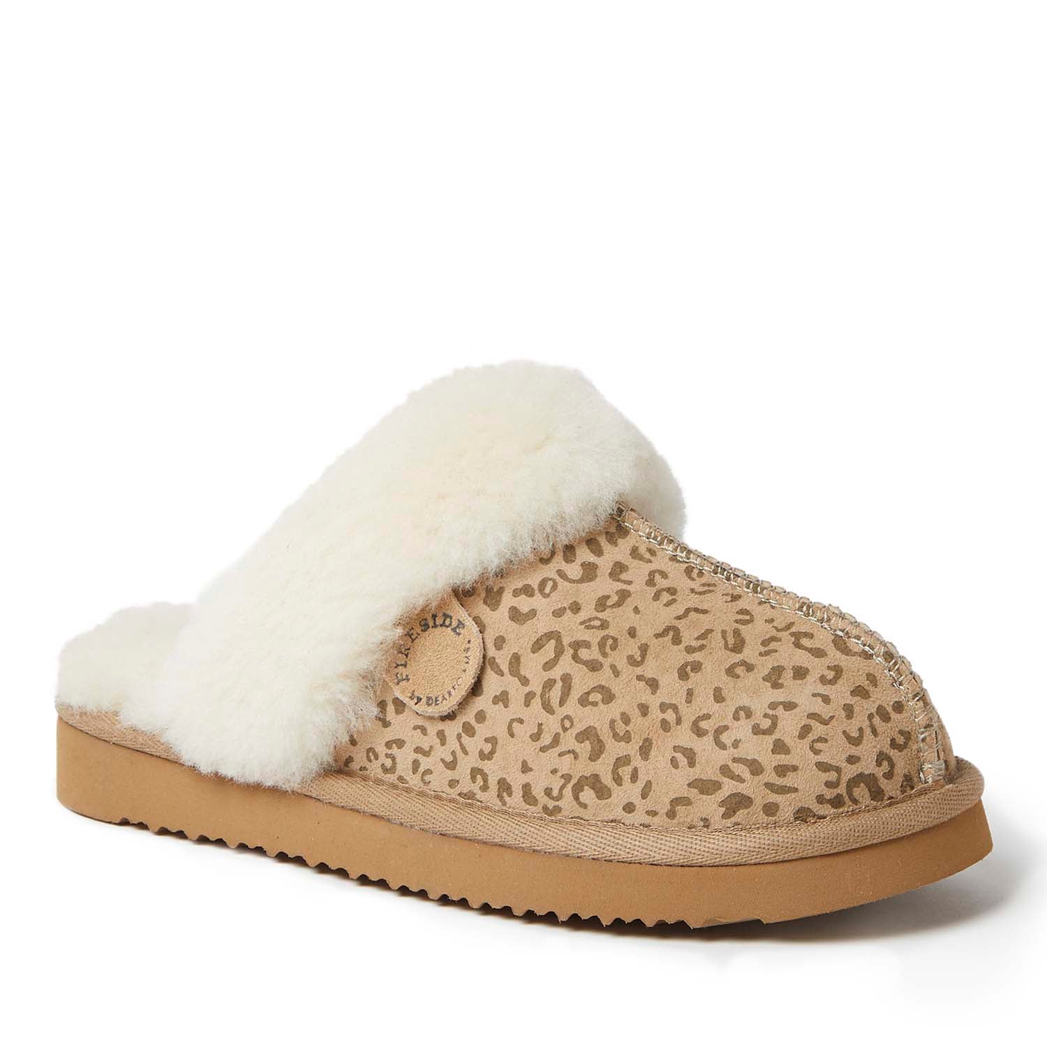 

Женская куртка Fireside By Dearfoams Sydney из натуральной овчины Scuff, цвет leopard