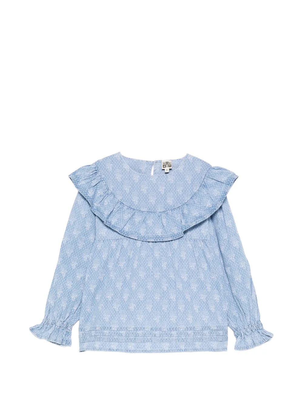 

Блузка Mindy с оборками и принтом Bonton, синий