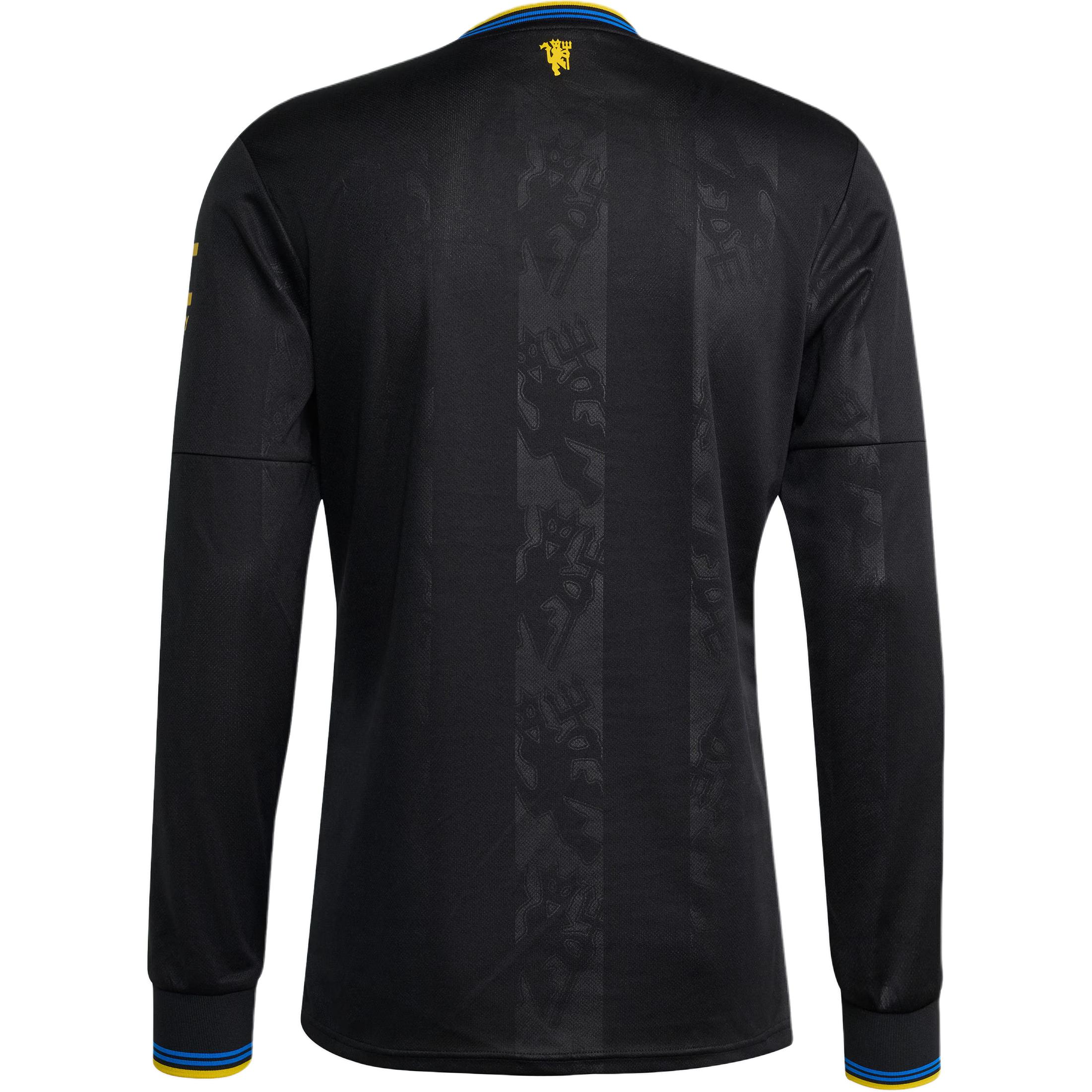 Футболка Manchester United 25/26 с длинным рукавом, третья форма Adidas, черный — фото 2
