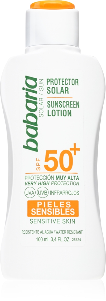 

Солнцезащитное молочко для чувствительной кожи с SPF 50+ Babaria, 100 мл