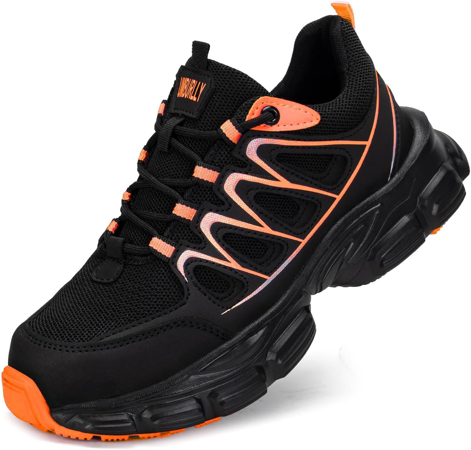 

Стальные ботинки для женщин и мужчин, широкие, противоскользящие, композитные кроссовки, неразрушимые, удобные, безопасные теннисные туфли, легкие, дышащие строительные кроссовки, прокалываемые, эргономичный дизайн Hogent, оранжевый