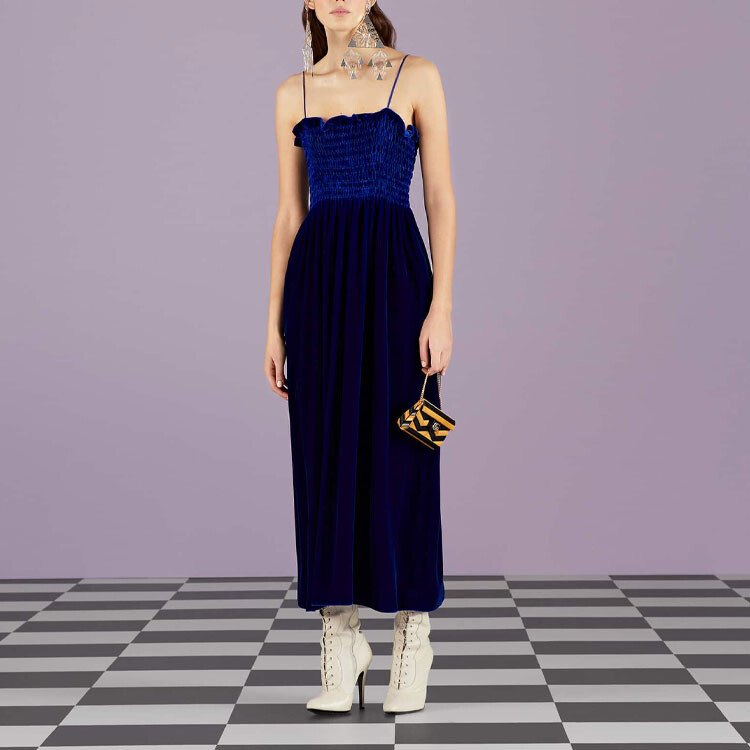 Платье-комбинация женское синее Gucci — фото 3