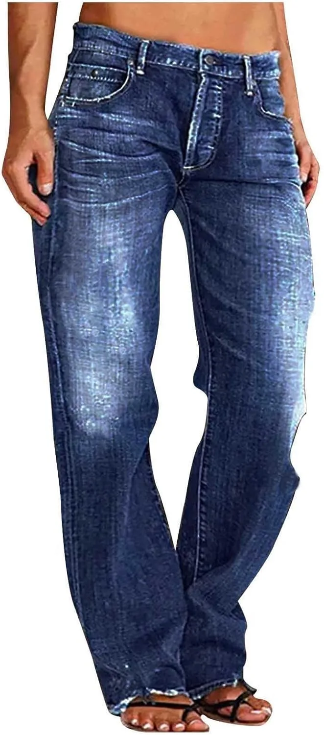 

Прямые джинсы для женщин Stretchy High Waisted HGps8w