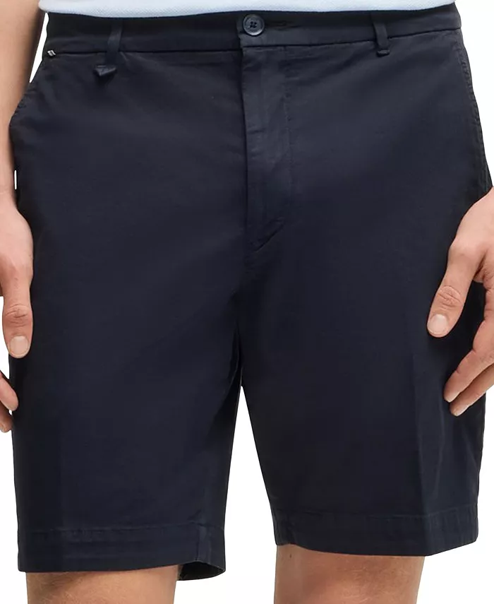 

Мужские хлопковые шорты Slim-Fit из твила Hugo Boss, синий