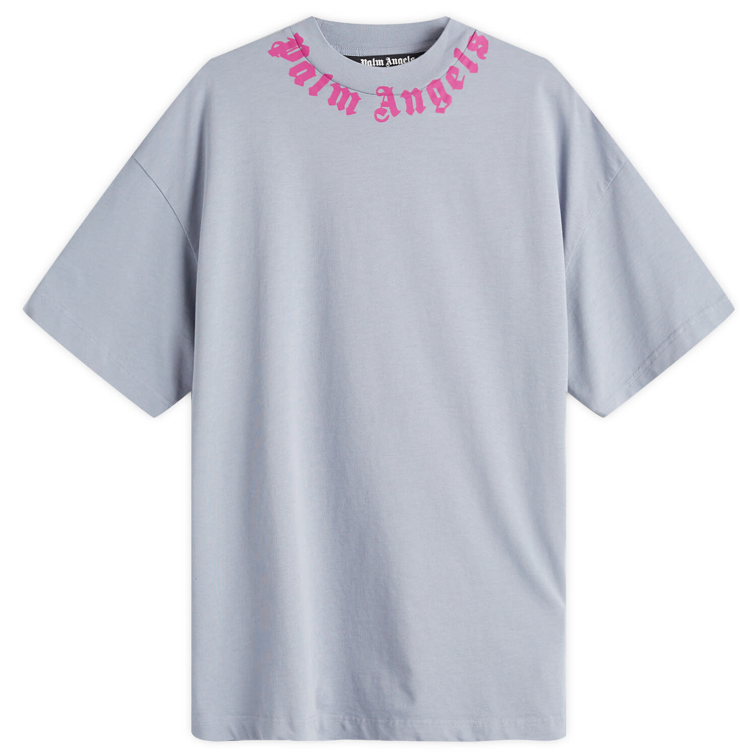 

Футболка Palm Angels Neck Logo T-Shirt, серый