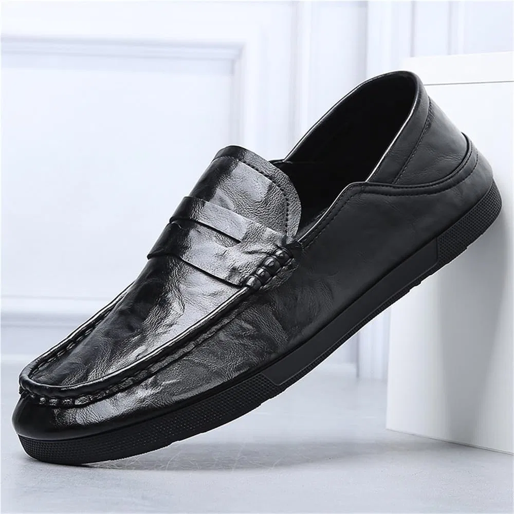 Туфли кожаные мужские, Loafers, коричневый DHFIRUFSHLO — фото 3