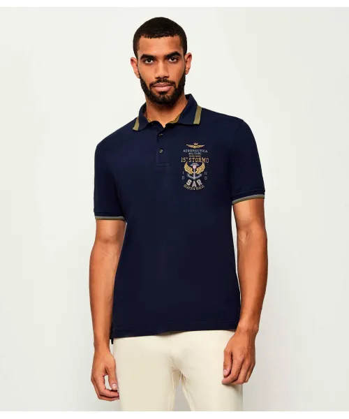 

Футболка поло Regular fit Aeronautica Militare, черный
