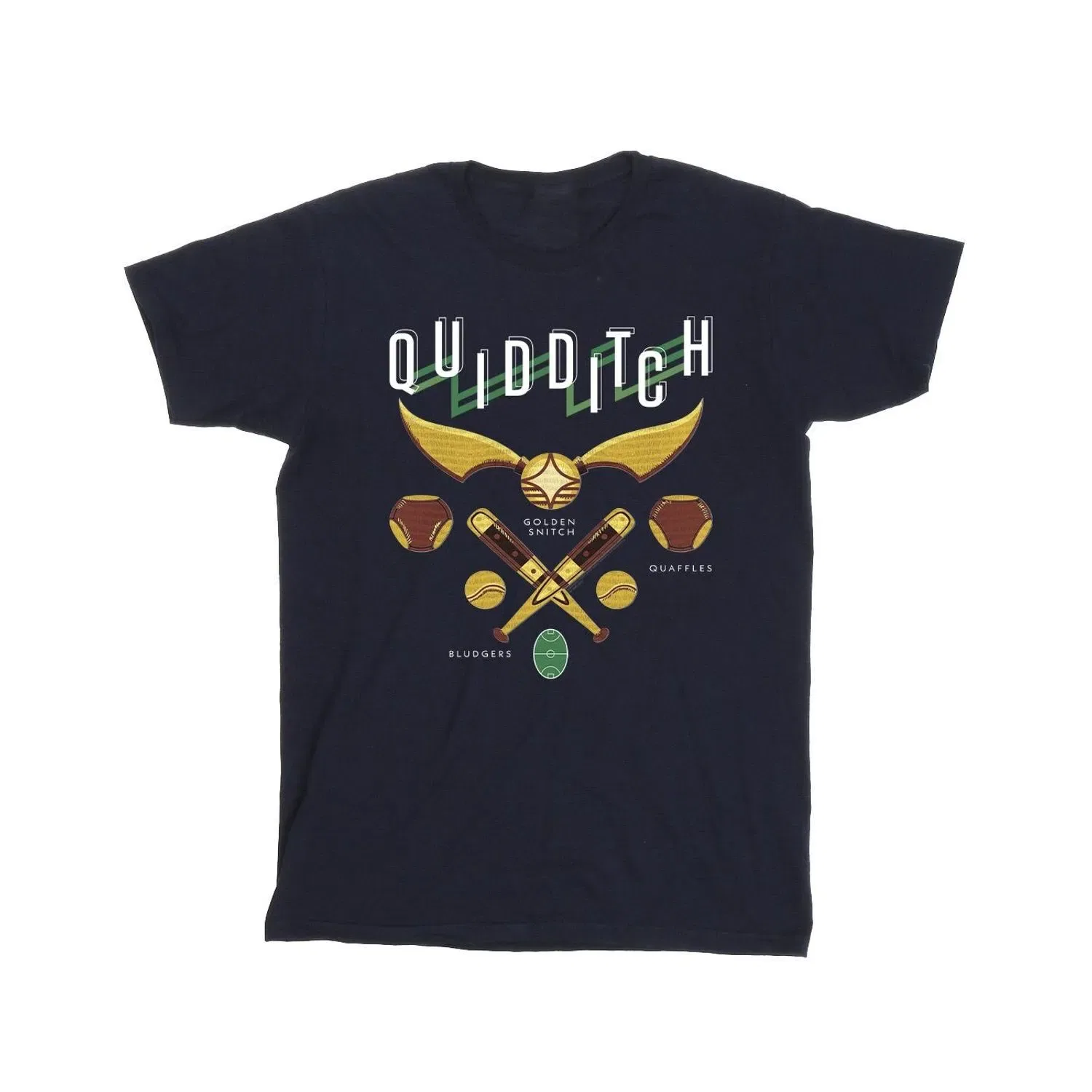 Футболка с принтом Quidditch Harry Potter, темно-синий — фото 2