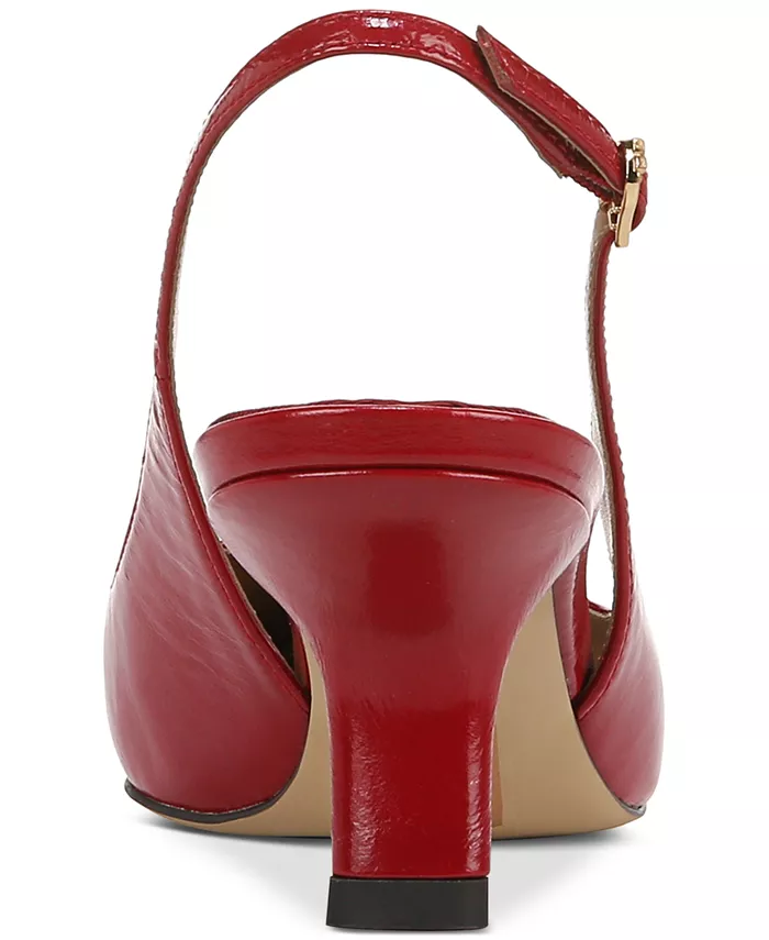 Туфли-лодочки Bianka на каблуке-рюмочке из кожи с открытой пяткой Sam Edelman, мультиколор — фото 3