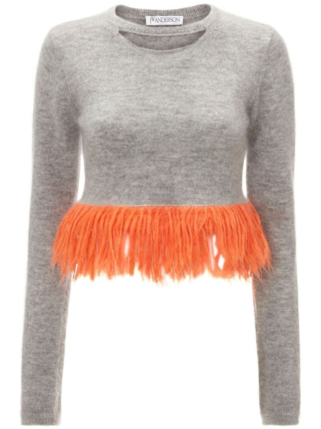 

JW Anderson джемпер с бахромой, серый