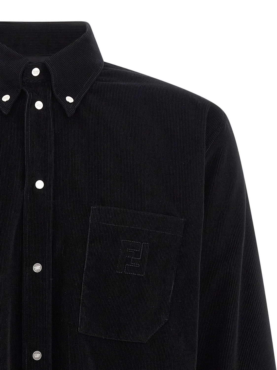Вельветовая рубашка FENDI, черный — фото 3