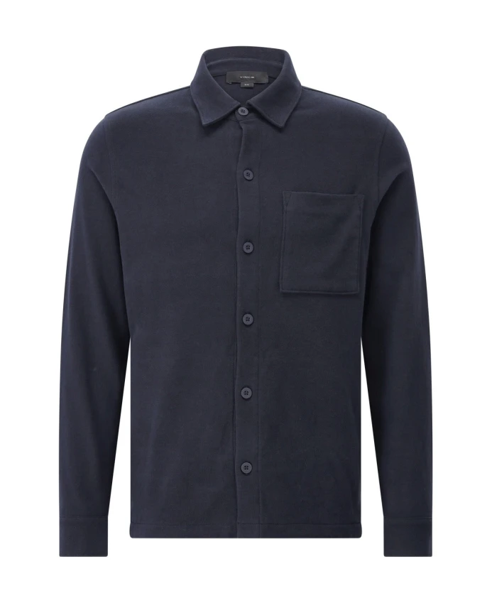 

Хлопковая рубашка-накидка, повседневная элегантность Vince, синий