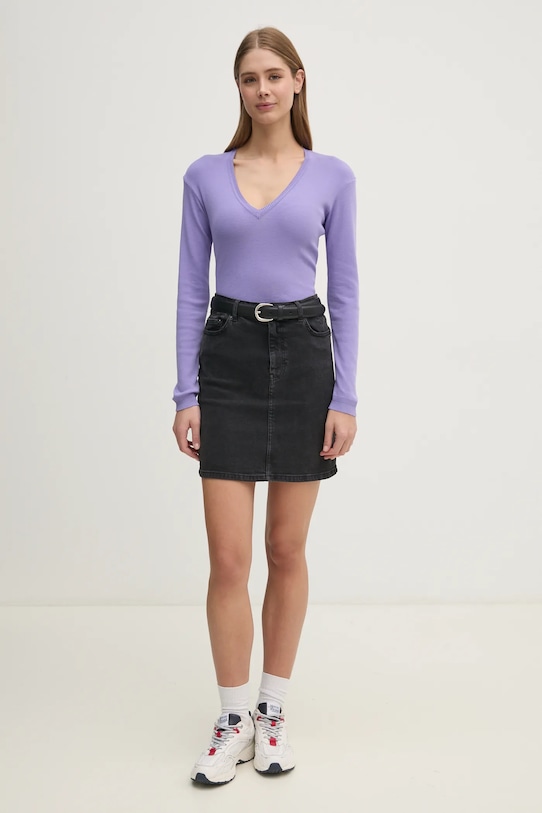 

Хлопковый свитер United Colors Of Benetton, фиолетовый