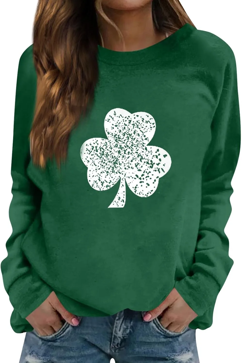 

FQZWONG женская толстовка с капюшоном на день святого Патрика с длинным рукавом и принтом трилистника