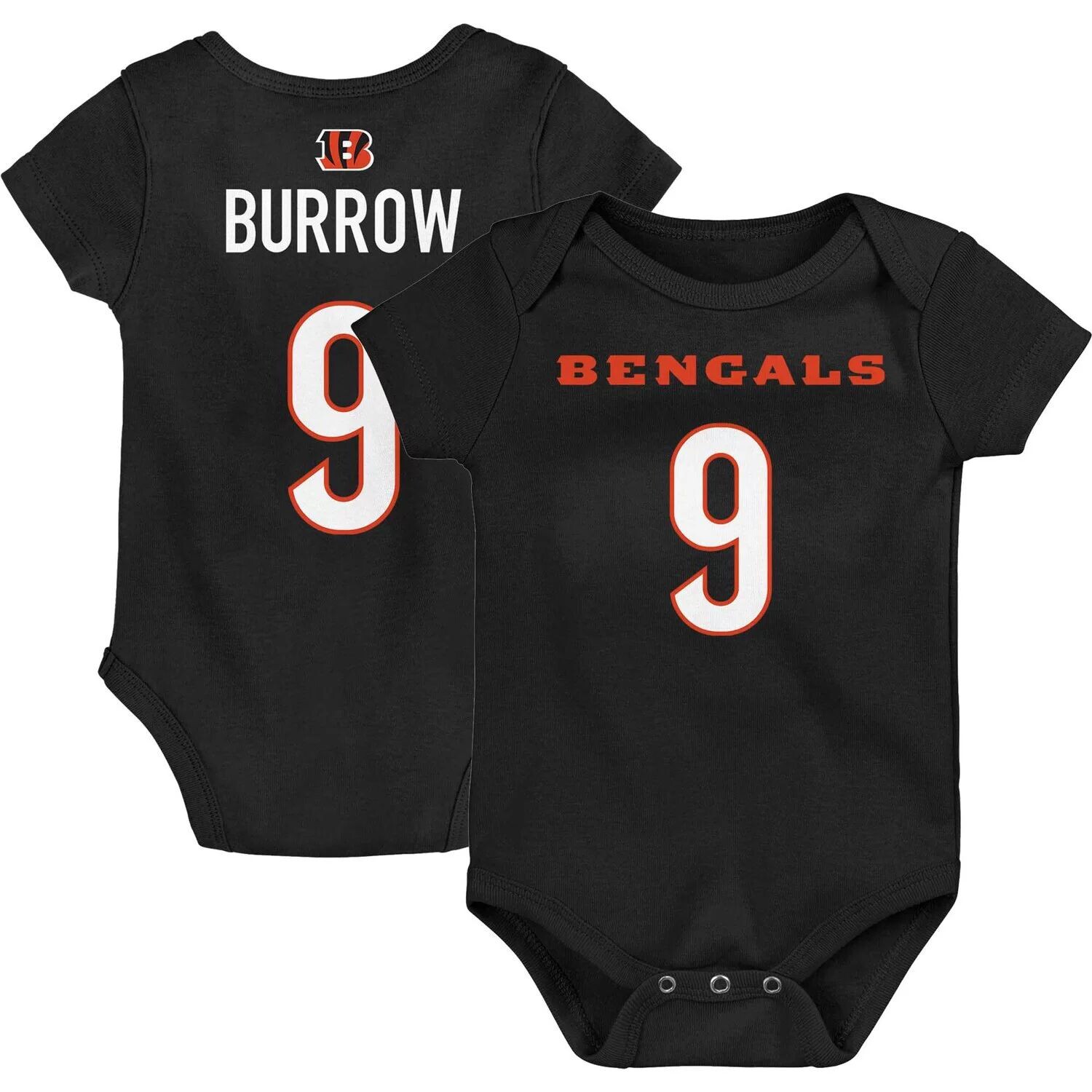 

Боди Infant Joe Burrow черного цвета Cincinnati Bengals Mainliner с именем и номером игрока Outerstuff, Черный, Боди Infant Joe Burrow черного цвета Cincinnati Bengals Mainliner с именем и номером игрока Outerstuff