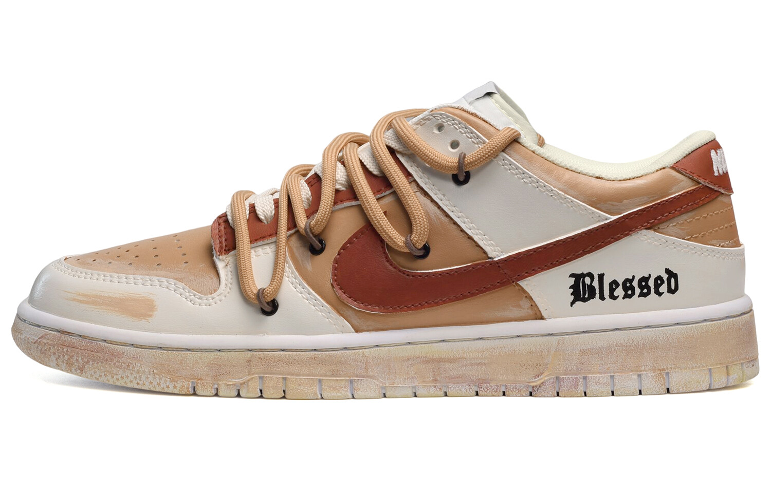 

Кроссовки для скейтбординга Dunk мужские низкие коричневые/белые Nike, Коричневый, Кроссовки для скейтбординга Dunk мужские низкие коричневые/белые Nike