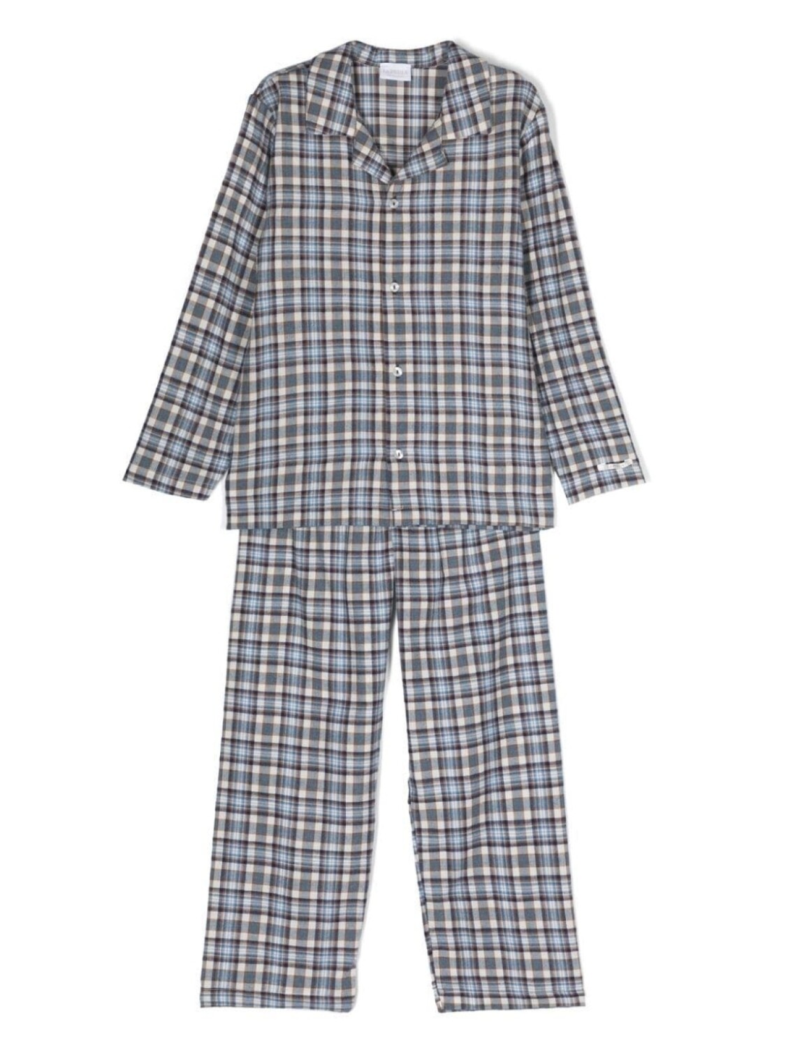 

La Perla Kids клетчатая пижама с длинными рукавами, синий