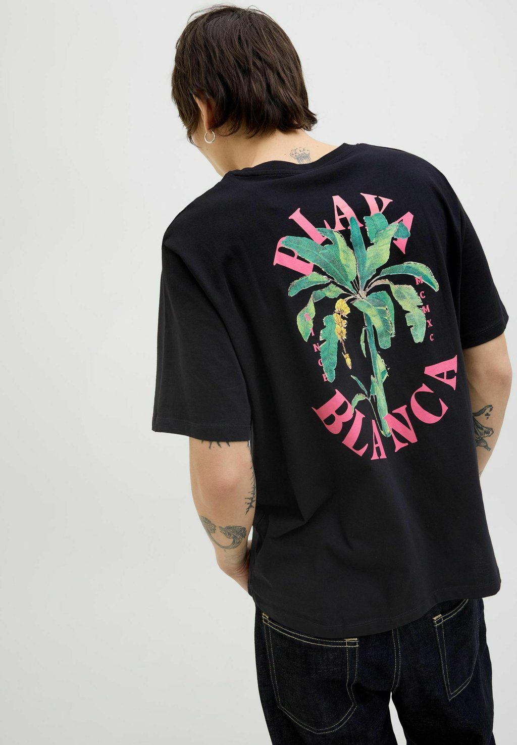 

Футболка с принтом RÜCKEN RUNDHALS Jack & Jones, черный