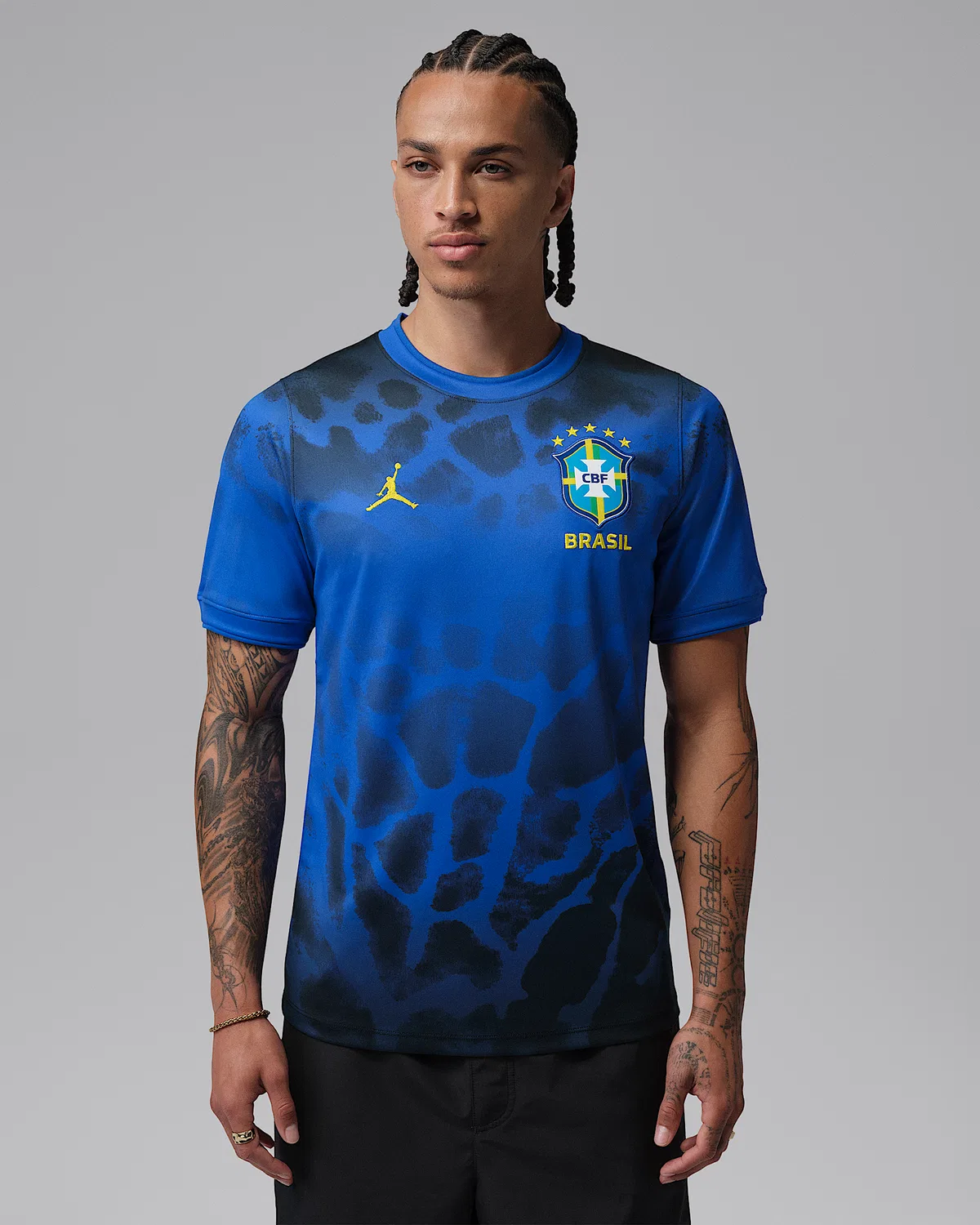 Мужская футболка Jordan Dri-FIT с коротким рукавом Brazil Academy Pro, Hyper Royal