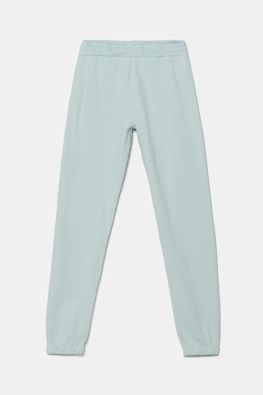 

Детские хлопковые спортивные брюки Guess, бирюзовый